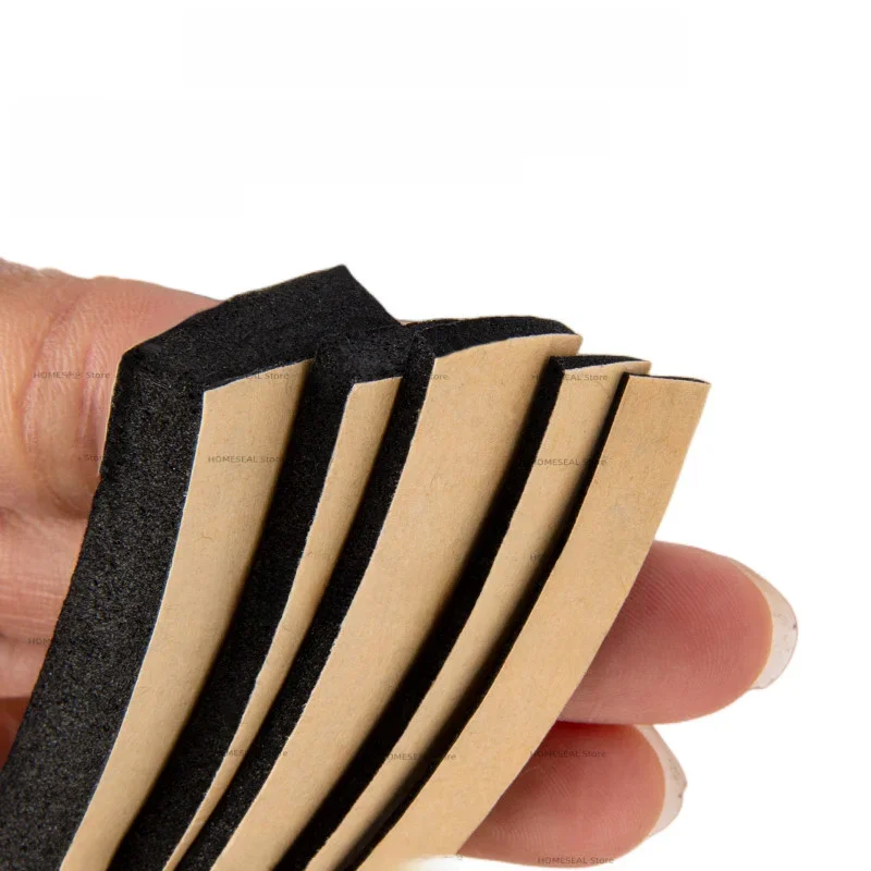 Nouvelle bande d'étanchéité en éponge auto-adhésive épaissir la caoutchouc EPDM noir adhésif simple face mousse insonorisée joint d'étanchéité Anti-collision