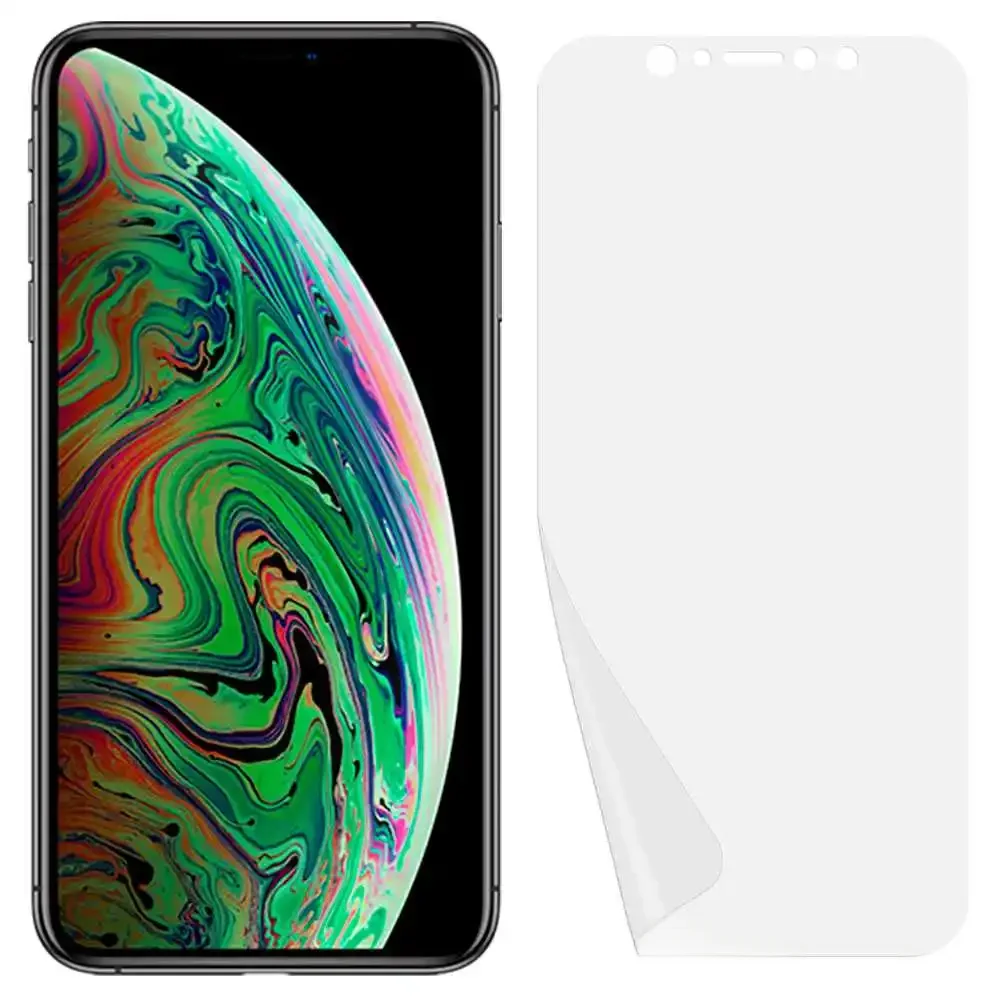 Limpar Tela LCD Protetor Saver Filme PET Anti Scratch Compatível com iPhone XS Max Transparente