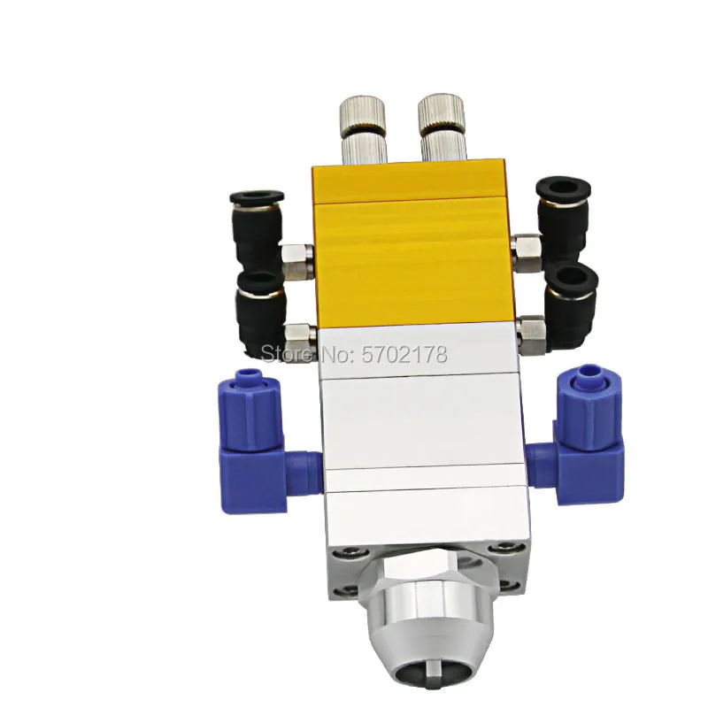 

BY-30AB Double cylinder suction type adjustable AB double liquid dispensing valve Pneumatic AB glue valve round mouth