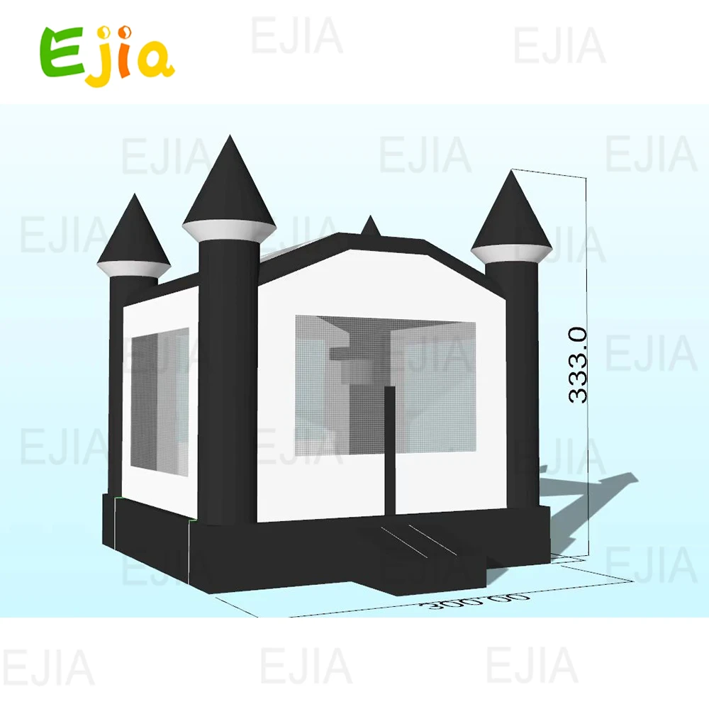 10ft/3m Black & WhiteTuxedo BounceHouse Commercial Grade Bounce Castle House with Blower for Kids & Adults Party Wedding