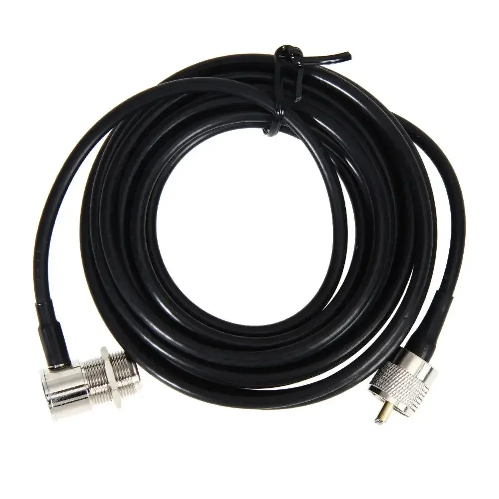 Złącza RG58 PL259 UHF do SO239 Mobilna antena radia samochodowego 5-metrowy przedłużacz do montażu dla Kenwood Yaesu ICOM dla TM-261 — zdjęcie 2