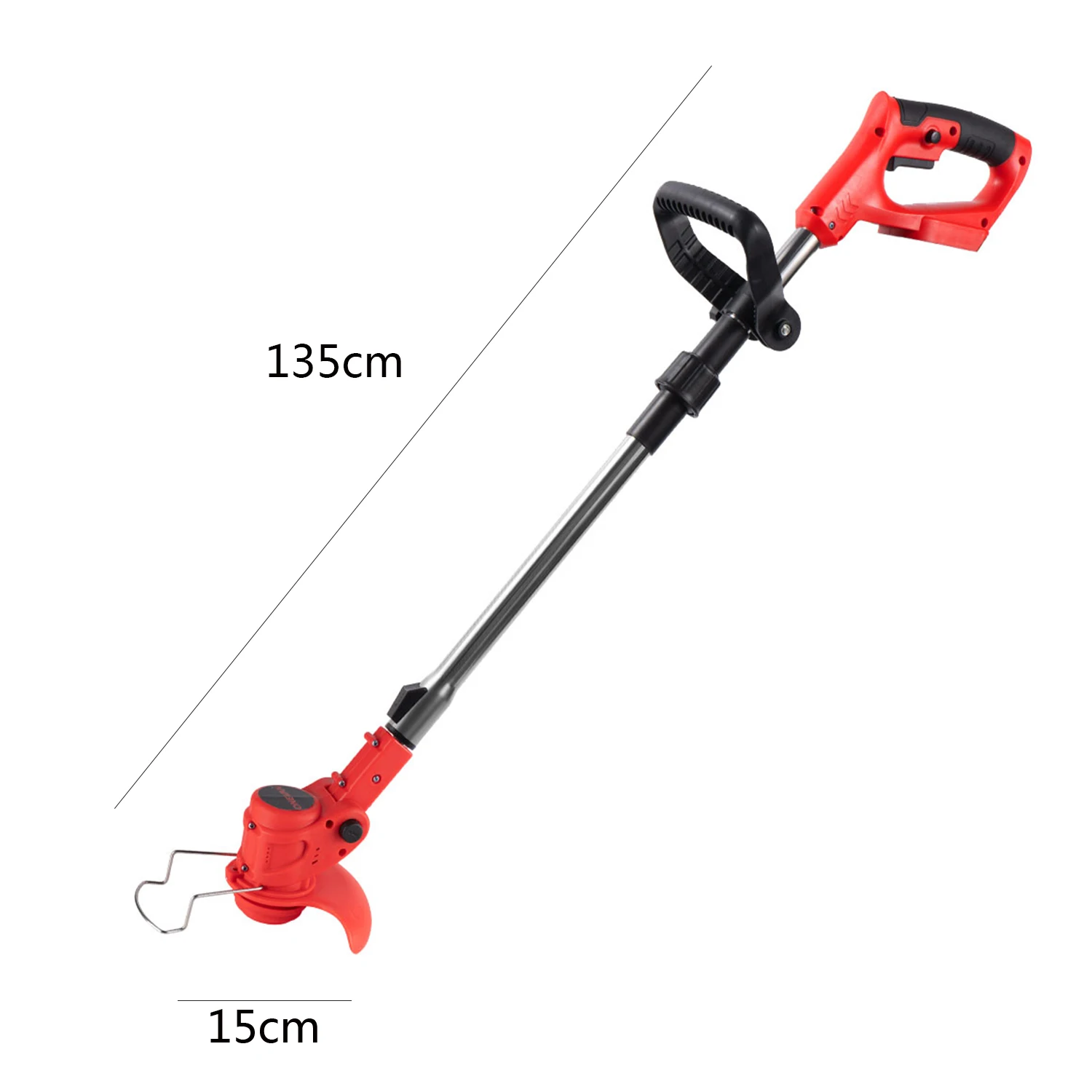 650W Multifunktionaler Kleiner Faltbarer Verstellbarer Handgeführter Elektrischer Rasenmäher Rasentrimmer Kompatibel mit Makita 21V Akku – Detail 2