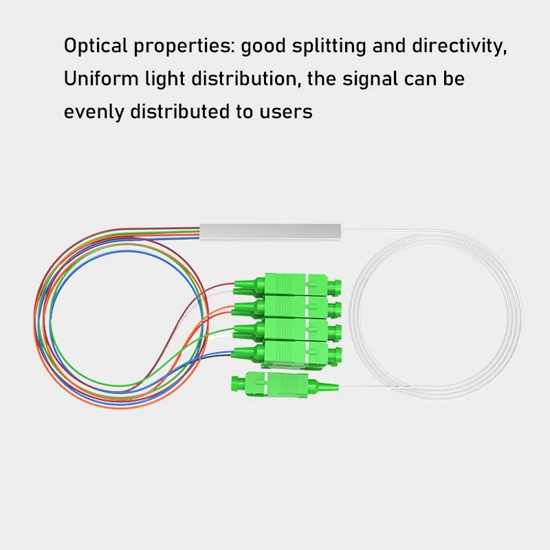 PLC Splitter 1X4 SC APC/UPC 2/10pcs Optica Fiber Spliter Single Mode 1M Mini Steel Tube Type Splitter 1:4 Optical Fast Connector