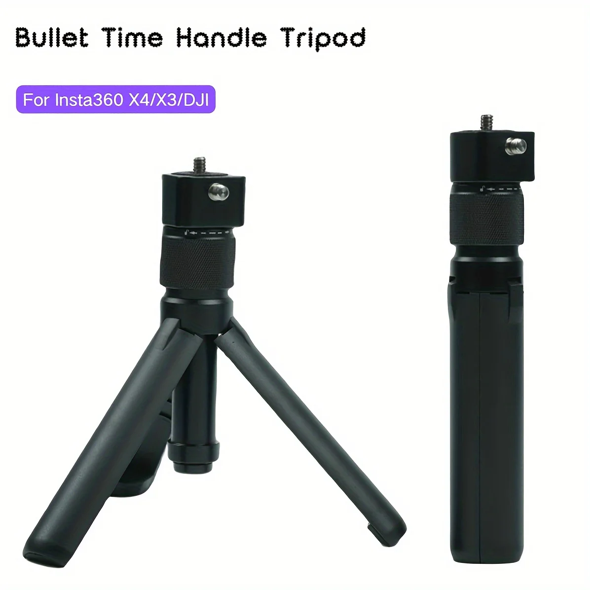 Bullet Time  Handle Tripod Rotating Grip For insta 360 x4/x3 DJI Pocket 3 Gopro Universal Selfie Stick  Action Camera