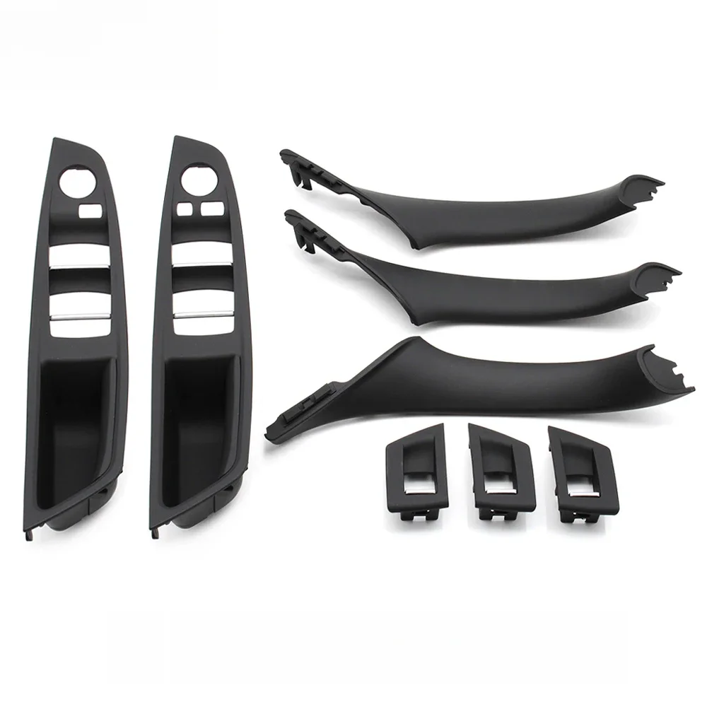 7-częściowy zestaw LHD Wewnętrzny podłokietnik Drzwi Panel uchwytu Wewnętrzna osłona wykończenia Do BMW serii 5 F10 F11 F18 520i 523i 525i 528i 535i — 2