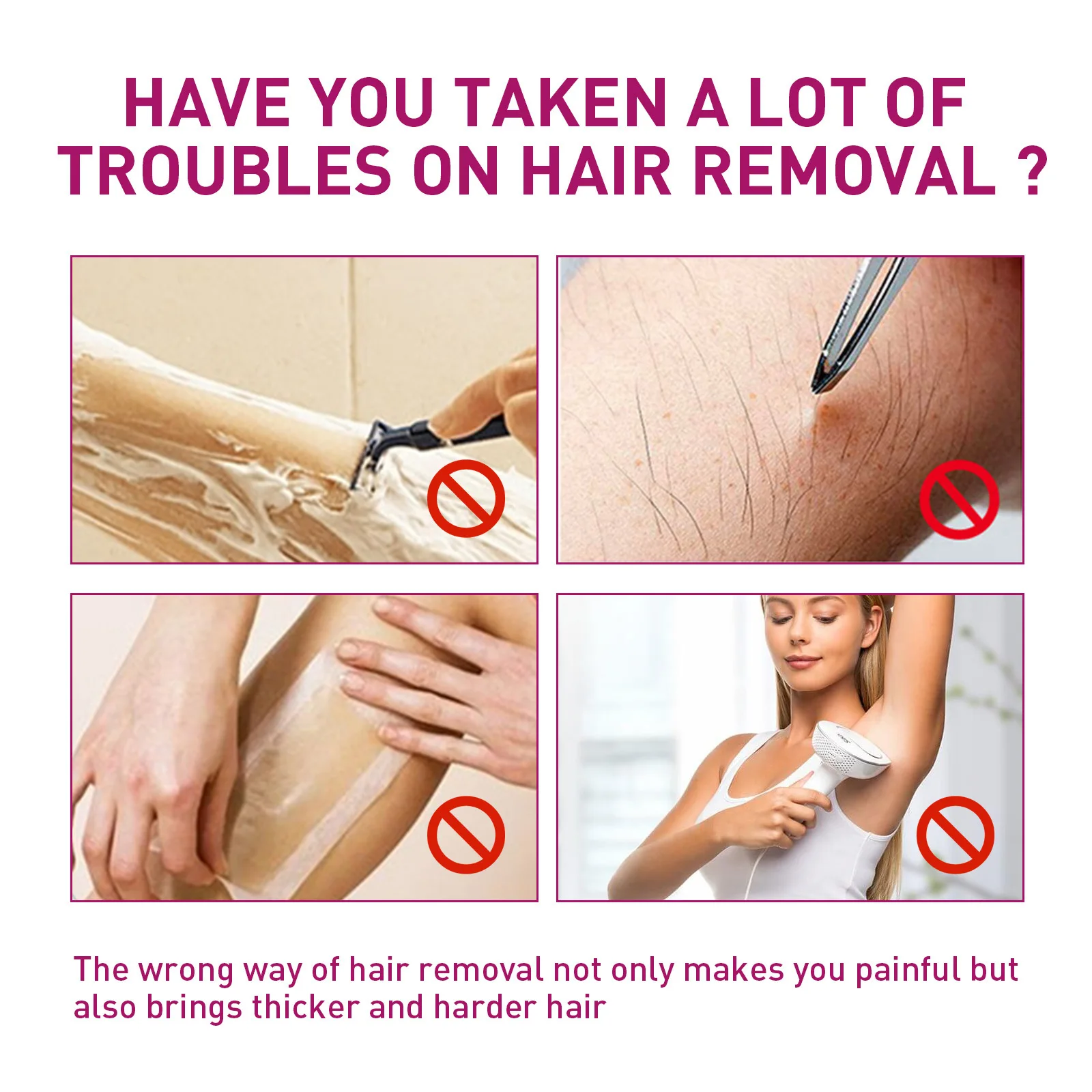 Hair Removal Cream Eliminate Armpit Private Part Facial Bikini Leg Hair Growth Inhibitor Gentle Smoothing Depilatory Body Lotion