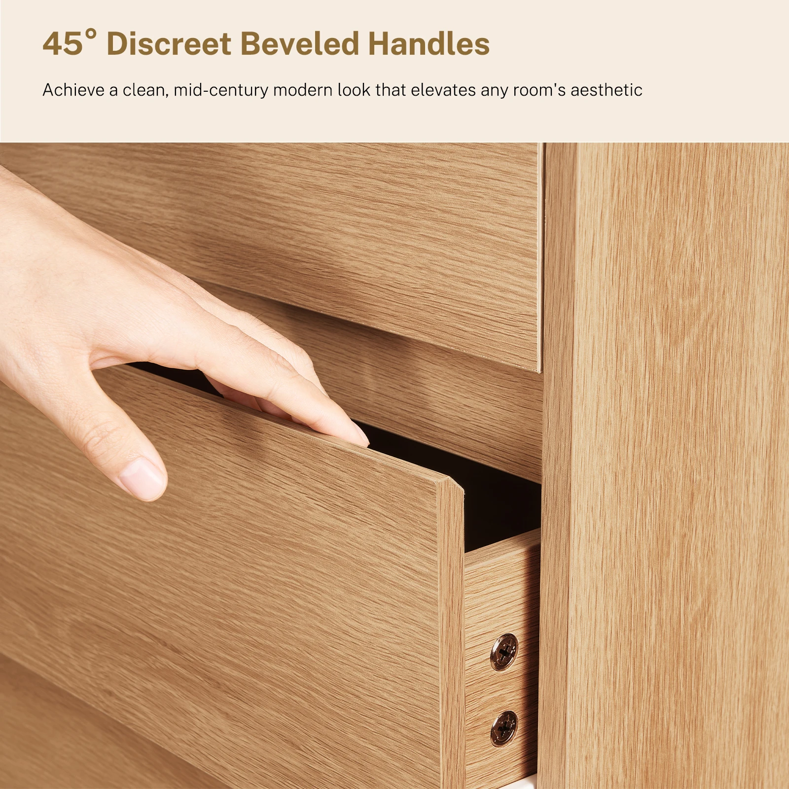 9 Drawer Dresser for Bedroom, 63" Wide Dressers & Chest of Drawers with Curved Profile Design, Wood Closet Storage Dressers Orga view 4