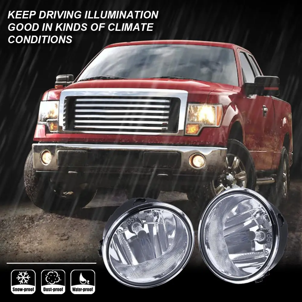 

2Pcs Bumper Fog Light Lamp New Fit for 2006-2010 Ford F-150 Lh & Rh Capa W/ Bulbs