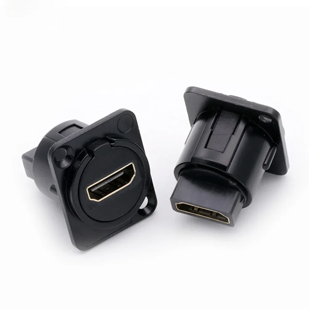 Adaptateur de câble d'extension de Type D, 1 pièce, Compatible HDMI, montage sur panneau, châssis, prise de Module Audio femelle