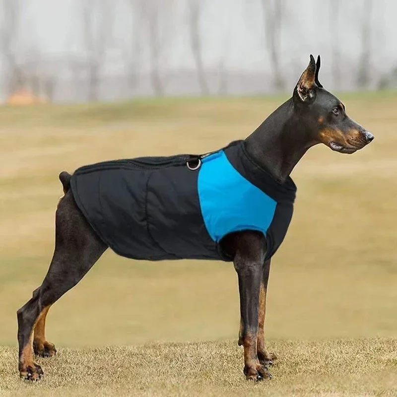 Zimowa ciepła kamizelka dla psa S-7XL Ubrania dla małych średnich dużych psów Doberman Owczarek Niemiecki Greyhound Zwierzęta Odzież Płaszcz — 2