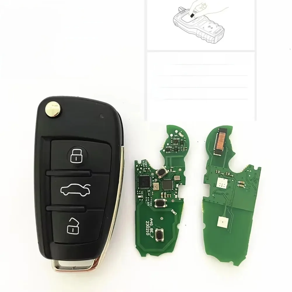 Nicht smart 3 TASTE Klappschlüssel Auto Fernbedienung Schlüssel 868/433 Mhz elektronische 8E Chip Für Aud Q7 A6 2007 2008 2009 2010 2011 2012