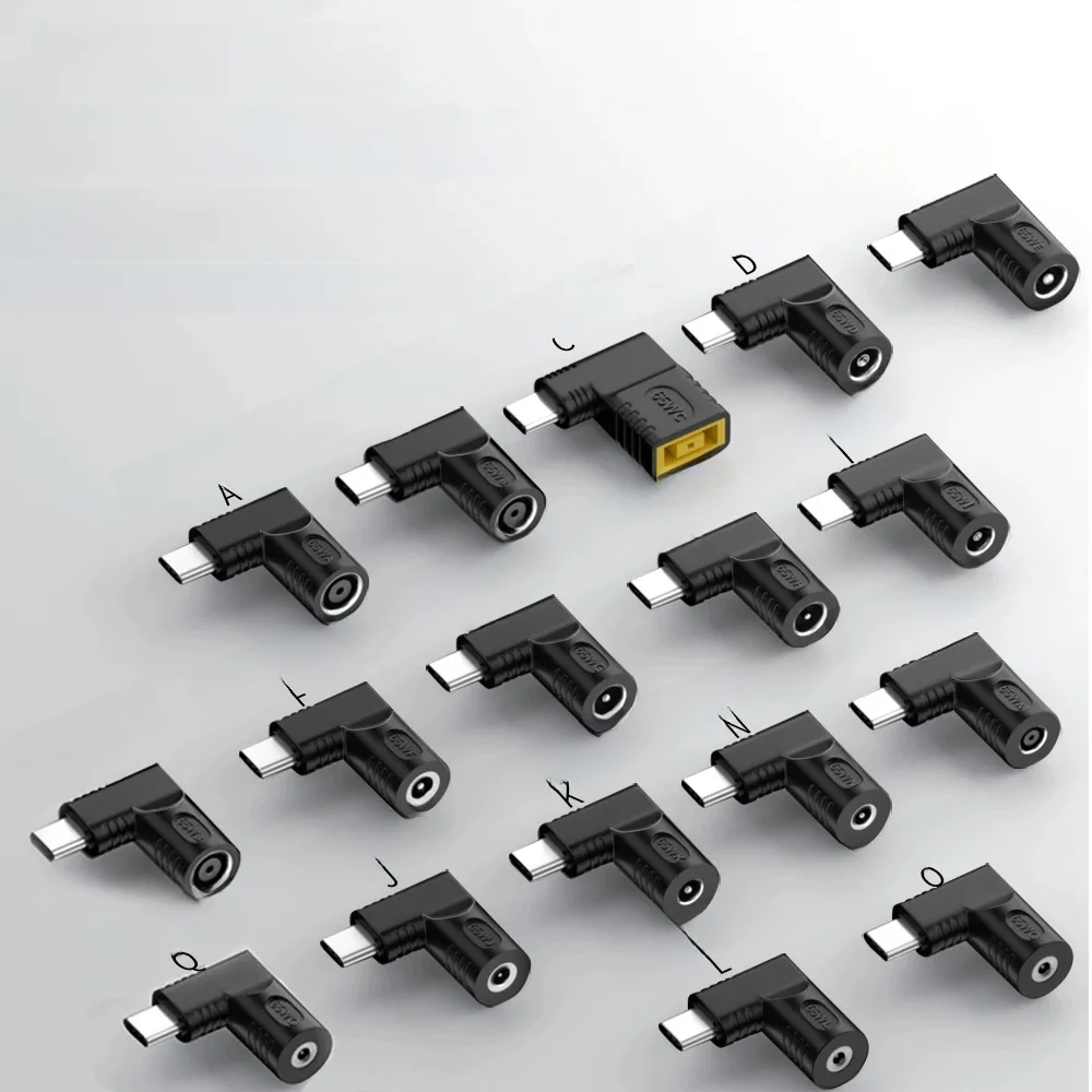 1szt PD Power Jack Złącze DC do typu C Uniwersalna ładowarka do laptopa do 65W USB C PD Adapter Konwerter do Lenovo Samsung Xiaomi — zdjęcie 2