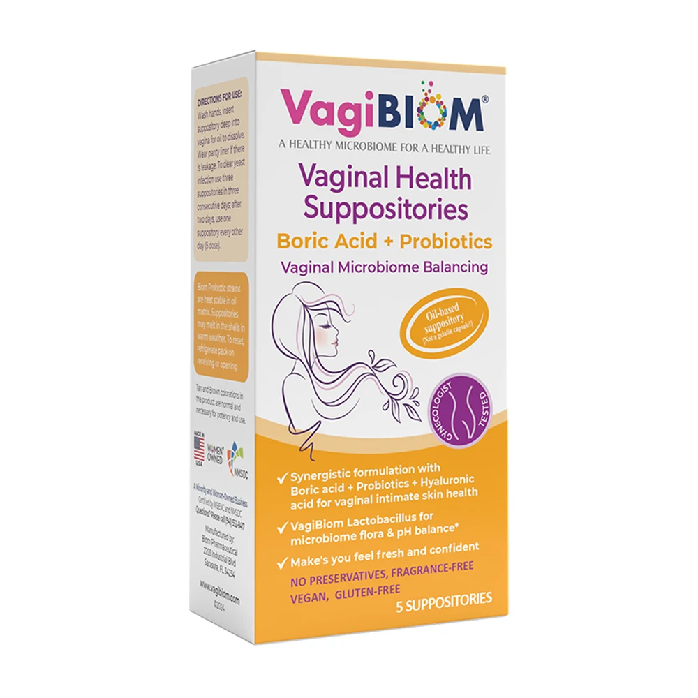 Supositorio Vaginal de ácido bórico, probióticos y prebióticos (5)