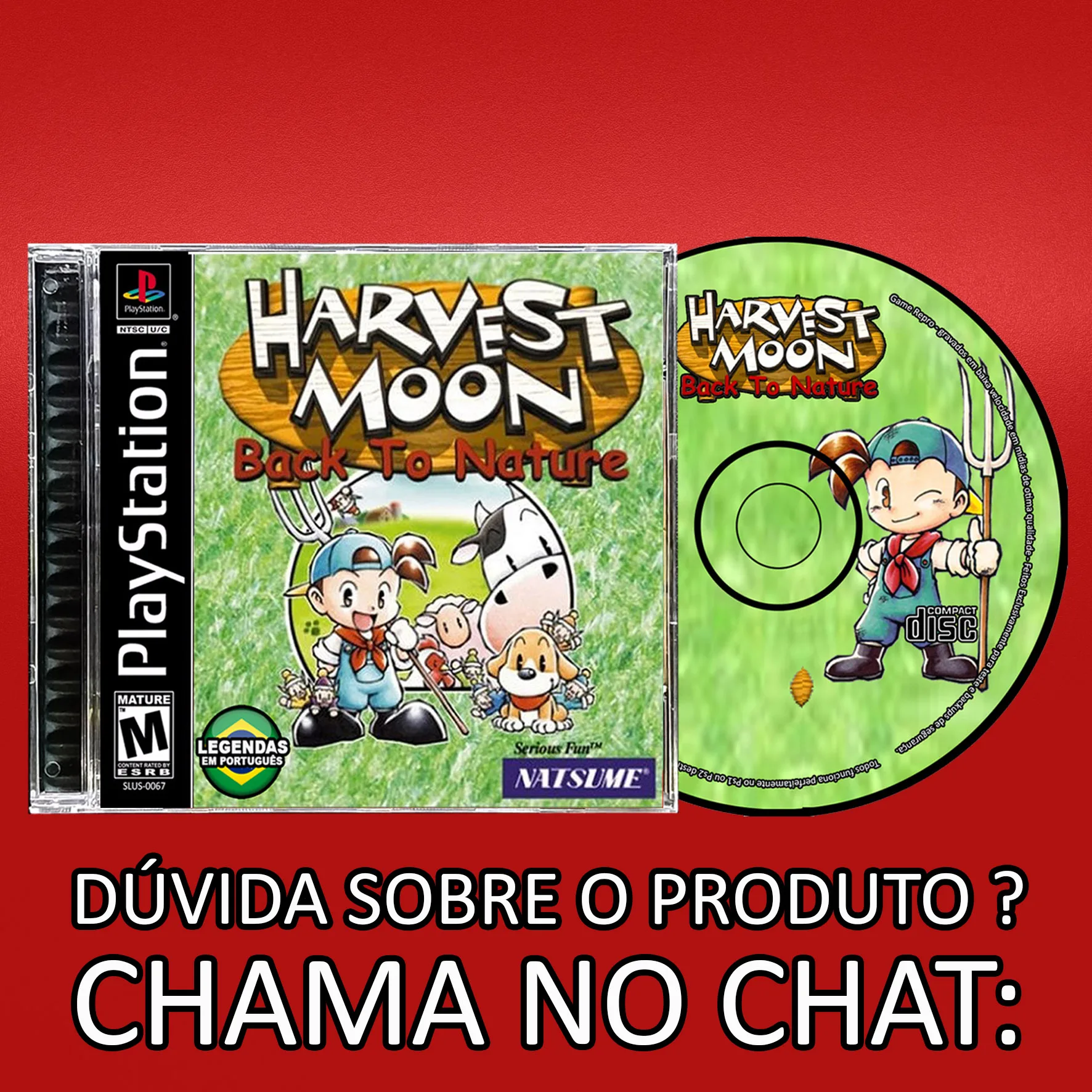 Harvest Moon - Back to Nature - Retro Game Ps1 / Psx / Play 1 Reproduction Playstation1