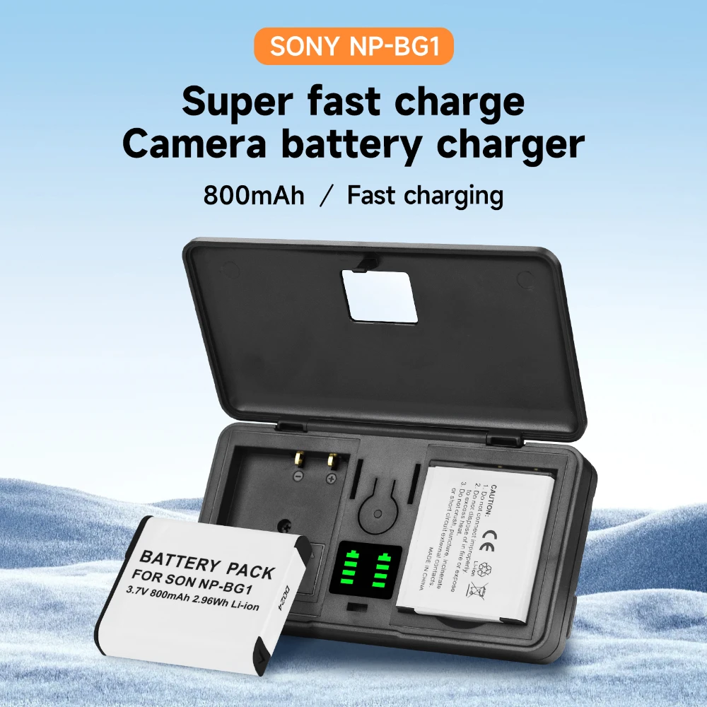 NP-BG1 NP-FG1 Battery+Charger Case Battery Storage Box for Sony Cyber-Shot DSC-W100 DSC-WX1 DSC-H50 DSC-H55 DSC-H3 DSC-H7 DSC-H9