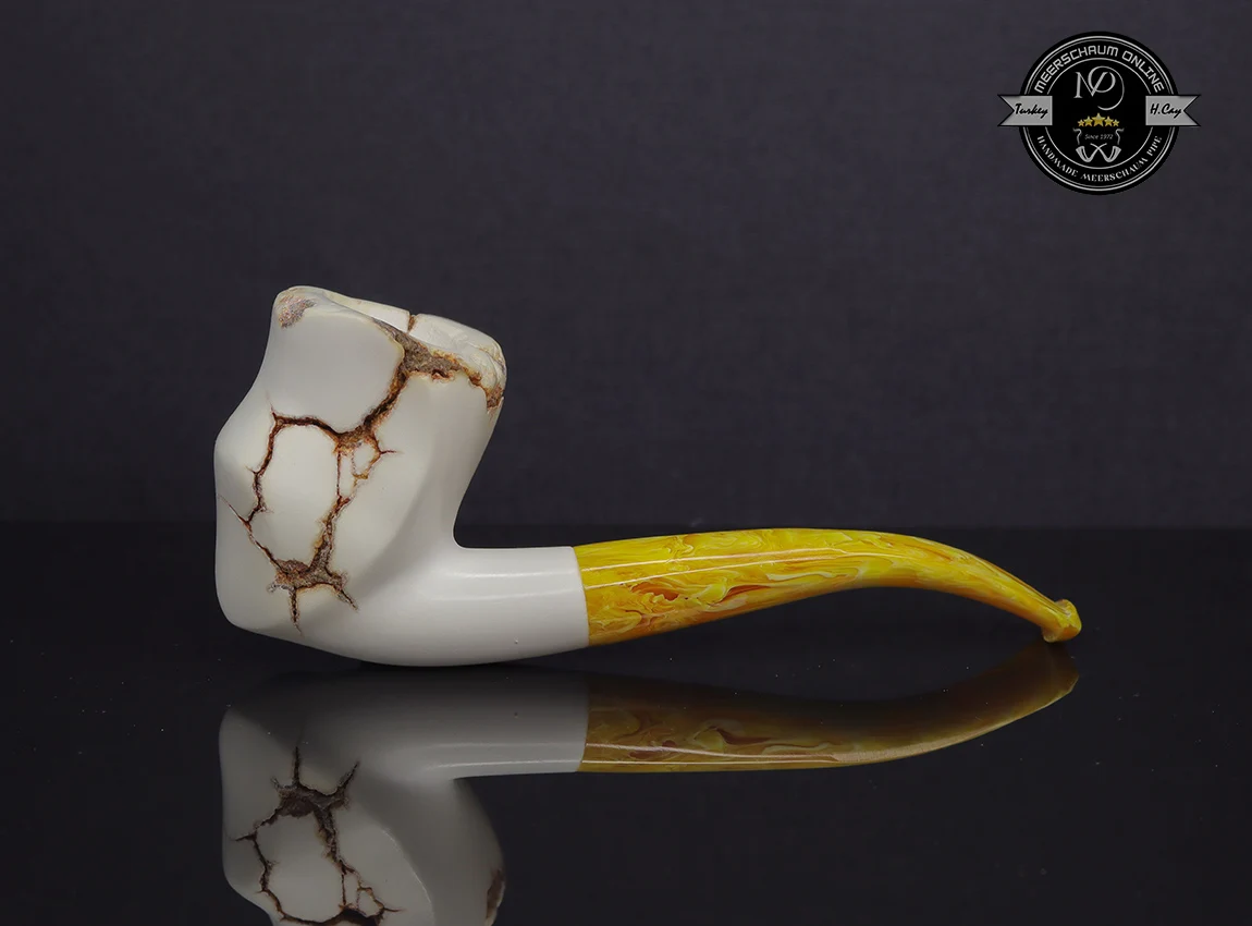 

Handmade Block Meerschaum Natural Pipe