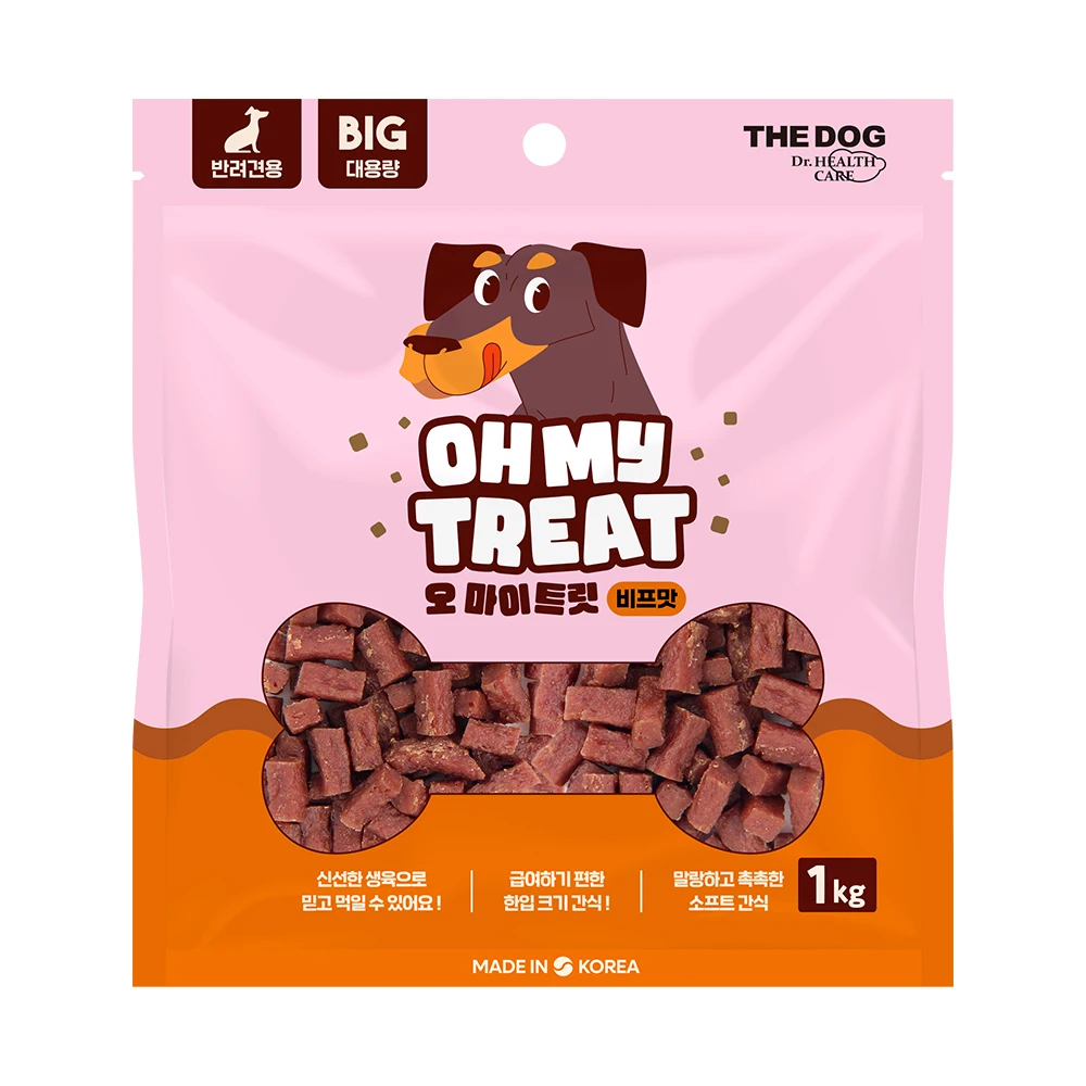 TheDog-snack para perro, OH MY TREAT, ternera, 1kg