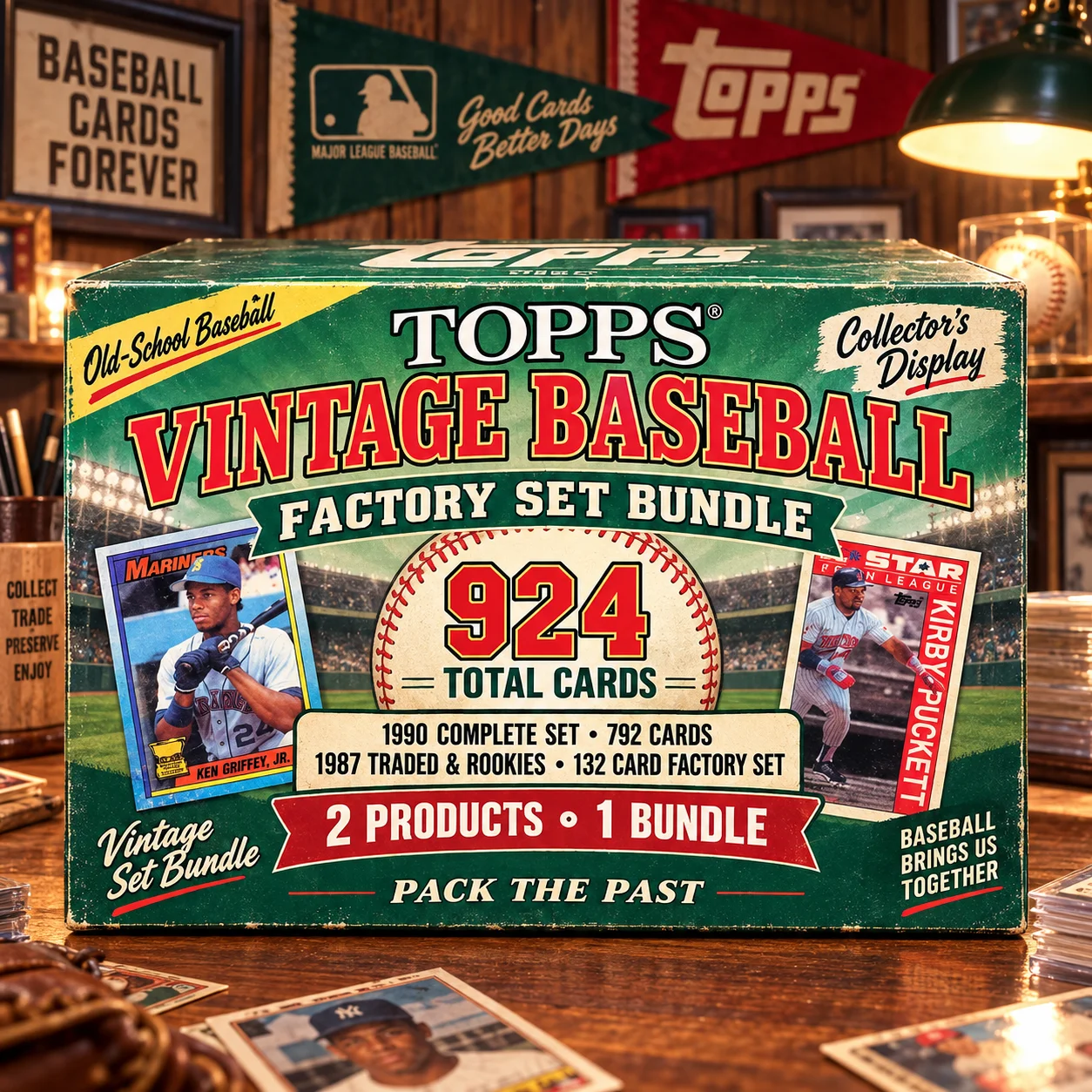 1988-1990 Topps Baseball Factory Set Bundle, 924 Cards Total Vintage Sports Trading Card Collection for Baseball Collectors, Retro Card Displays, Hobby Collections & Vintage Set Enthusiasts