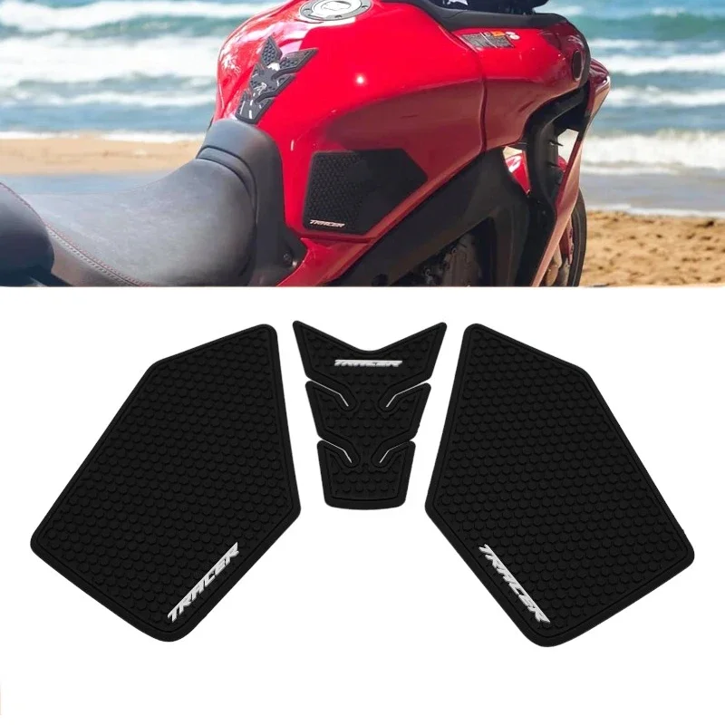 Autocollant de réservoir de moto pour YAMAHA tracer 9 TRACER9 TRACER 9 GT 2021 2022 2023, tampon latéral antidérapant en caoutchouc de carburant, autocollants imperméables