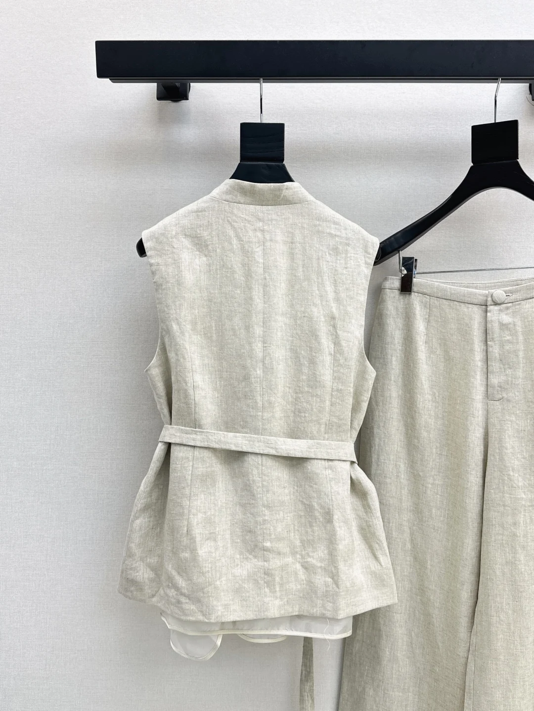 

2025 Spring and Summer Fashion New Women's Casual Slim Fit Vest Jacket Wide Leg Pants Five Color Vest Suit