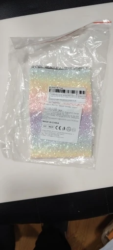6-piece Bead Art Kit: Rainbow Glitter Fabric, Iron-On Beads, Baking Paper and Iron-On Fabric A Stylish Craft Kit Handcrafted Toy photo review
