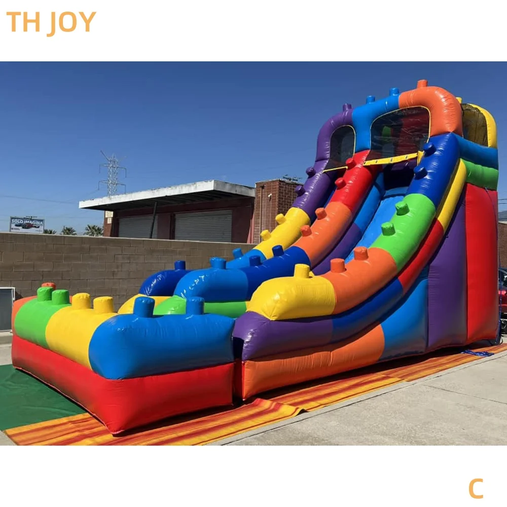 7x3.5m 23x11ft Customized Commercial Giant inflatable Water Slide, outdoor blow up Party Water Slide with pool