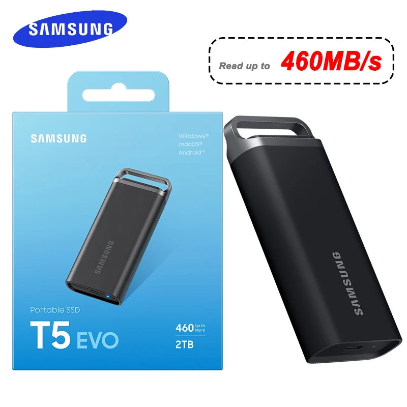 Samsung Portable SSD T5 EVO 4TB 2TB USB 3.2 Gen 2 Reader Portable 8T PSSD External Disk Hard Drive For Laptop Desktop