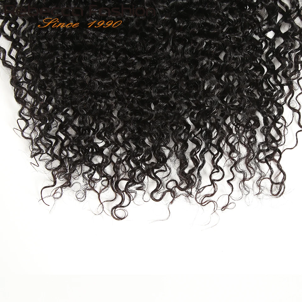 Encerramento Frontal Kinky Curly Lace, Cabelo Humano Brasileiro Pré-Arrancado, Orelha a Orelha, 13x4, 180D