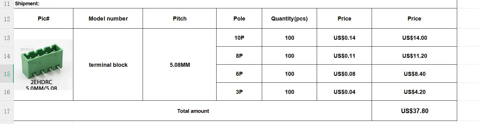 

Ссылка на терминальный блок, изготовленная на заказ