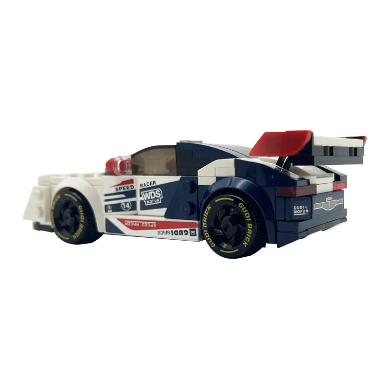 Stad Super Racing Sport Witte Auto Model Bouwstenen Kits Set Voor Liefhebber Kinderspeelgoed Jongen Kerst Verjaardagscadeau