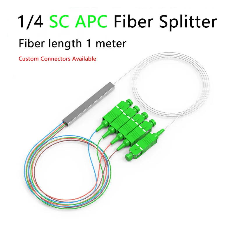 Imagem -03 - Divisor de Fibra Óptica 1x2 1x4 1x8 1x16 1x32 sc Apc sm Modo Único 0.9 mm G657a1 Ftth Conector sc 10 Pcs Lot