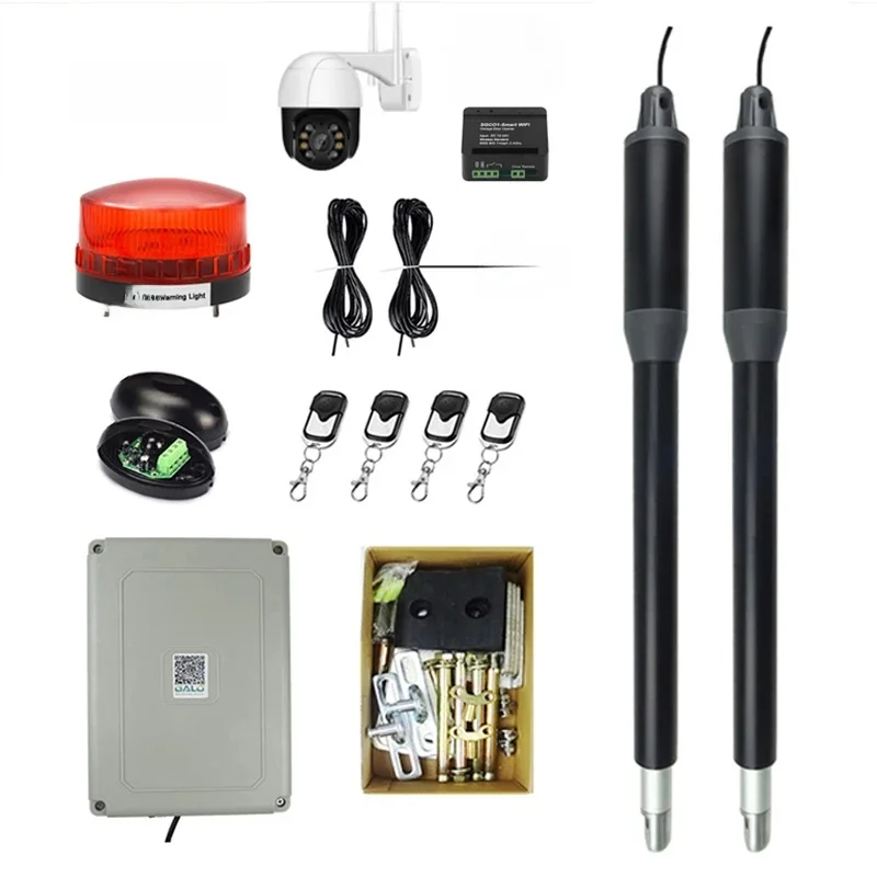 Wifi Controller AC220V Elektrische Lineaire Actuator 300kgs Motor Motor Systeem Automatische Draaipoort Opener Met Dual Dikke Armen Kit - afbeelding 2