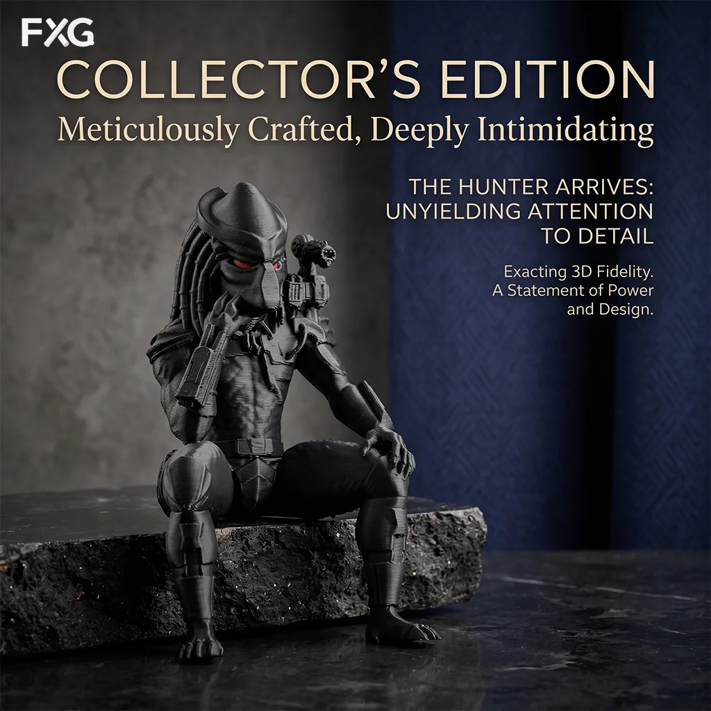 Dreadlock-Maske, Schulterfigur, sitzende Alien-Jäger-Skulptur, Schreibtischdekoration, Geschenk für Gamer, Geschenkidee für den Freund, Weihnachtsgeschenk, H