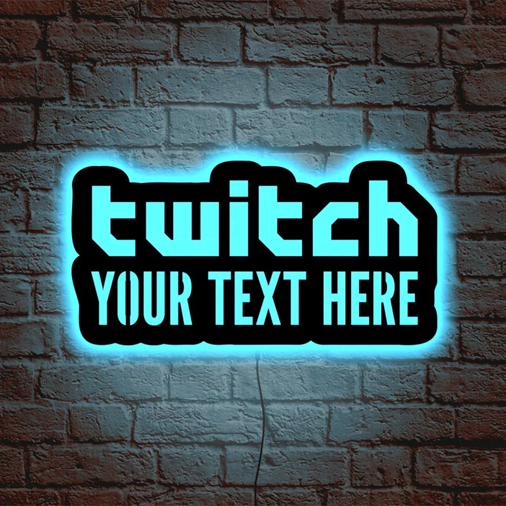 Custom Username for Twitch Led Neon Sign Wall Lamp Game Player Tag Sconce Colorful Lights for Kids Gamer Room Nightlights Decor