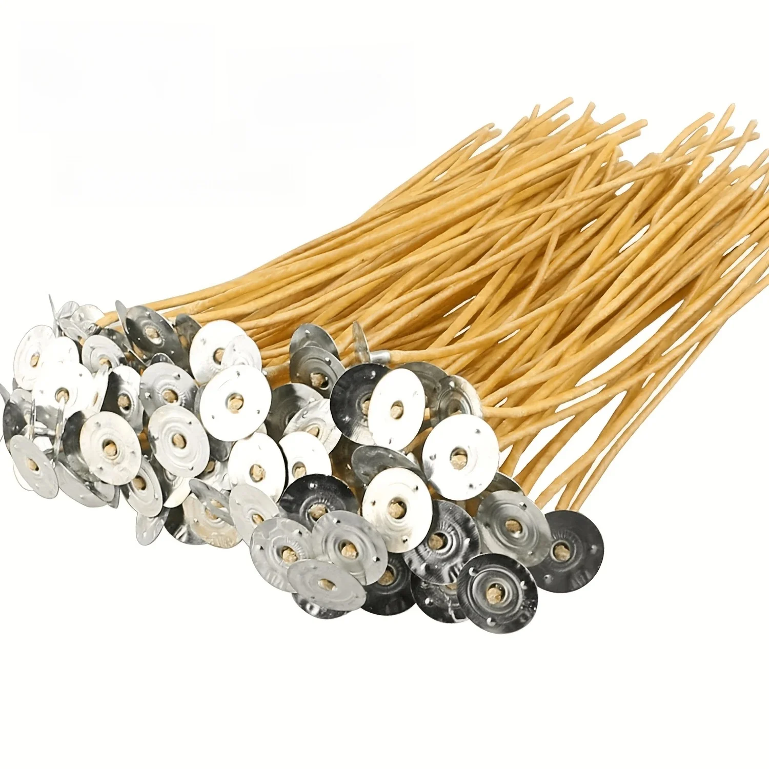 100 Stuks Bijenwas Kaarsen Lont Langzaam Brandende Voorgewaxte Natuurlijke Katoenen Wieken Met Clip Diy Kaars Maken Accessoire Kaars levert - afbeelding 2