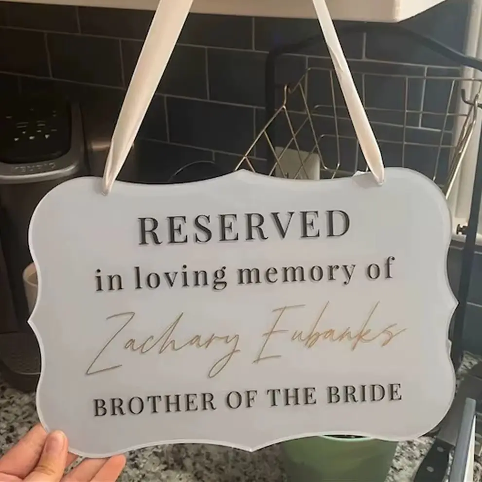 Reserved In Loving Memory Wedding Sign, Reserved Seat Sign, This Seat Is Reserved Memorial Sign, Memorial Hanging Chair Sign For