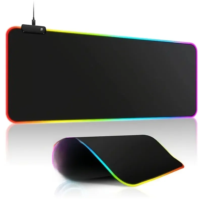 Grande Gaming Mouse Pad Modos de Luz Controle de Toque Estendido Soft Computer Keyboard Mat, Base de