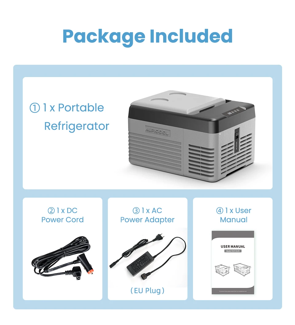 Alpicool CL9 9L Auto-Kühlschrank 12V Kompressor-Kühlbox Mini-Gefrierschrank 12/24V DC 100-240V AC Tragbarer Kühler für Camping und Reisen – Detail 10