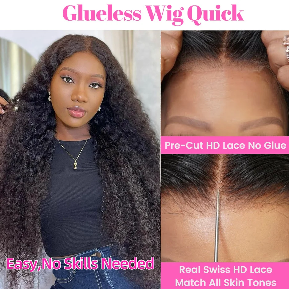 High Quality Wear And Go Human Hair Wigs Glueless 4X6 HD Lace Closure Water Wave Glueless Preplucked Human Wigs Ready To Go