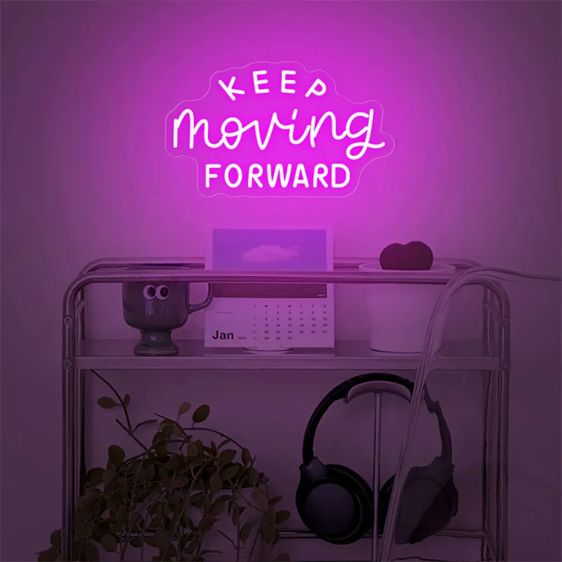 

Keep Moving Forward Neon Sign, Motivational Gift for Friends, Inspirational Led Neon Light, Home Motivational Quote Wall Decor