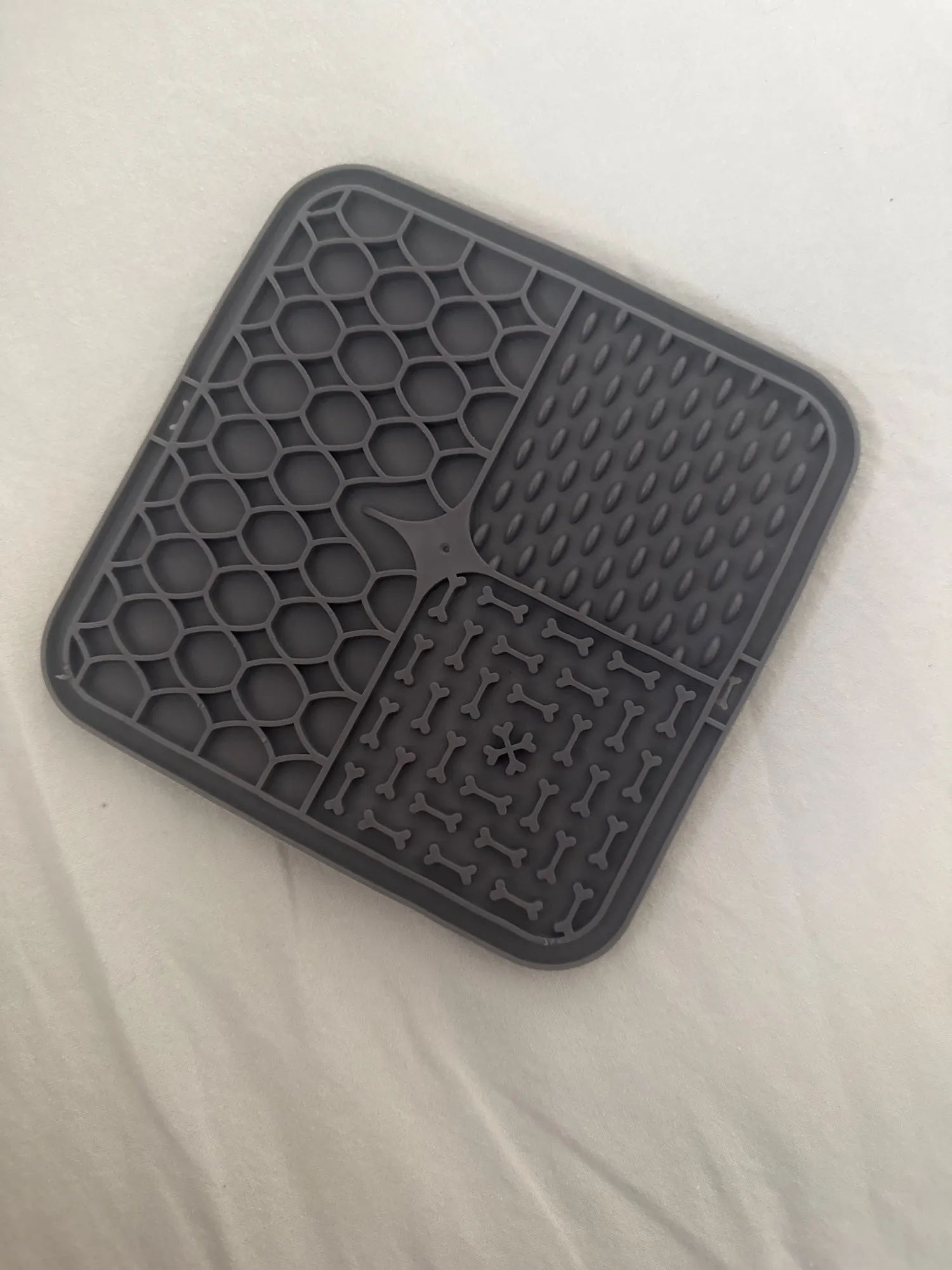 Customer review photo for Dog Lick Mat with Suction Cups