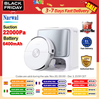 Narwal Flow Robot Vacuum 22000Pa Hyper Suction 6400Mah Real-Time Self-Cleaning Ai-Powered Obstacle Avoidance Ideal for Pet Hair