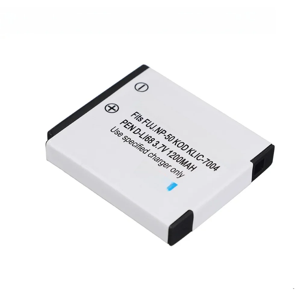 3.7V 1200mAh FNP-50 FNP50 NP-50 NP50 Caméra Batterie pour FUJIFILM pour Pentax D-Li68 pour KODAK KLIC-7004 KLIC-7004 K7004