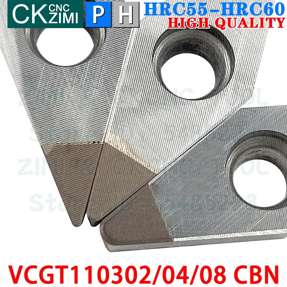 VCGT110302 CBN VCGT110304 CBN VCGT110308 CBN Insertos de nitruro de boro herramientas de insertos de torneado Herramientas de torno de corte de metal CNC VCGT 1103 para acero templado