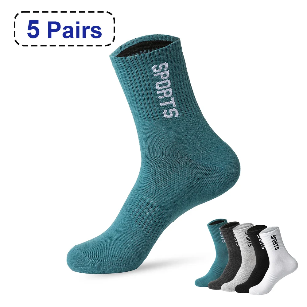 5 Pairs Apring Summer winter Mens Sports Socks  Leisure Sweat Absorbent Comfortable Thin Breathable Socks men Basketball Meias