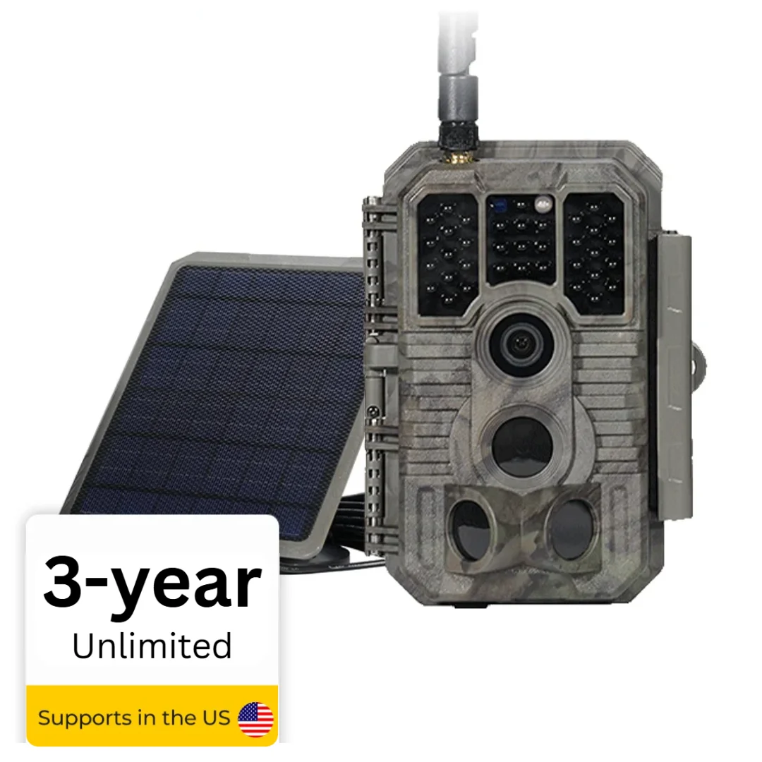3-Year Unlimited Data Plan Included GardePro Cellular Trail Camera Wireles Wildlife Cam, IP66, Solar Power Hunting Camera