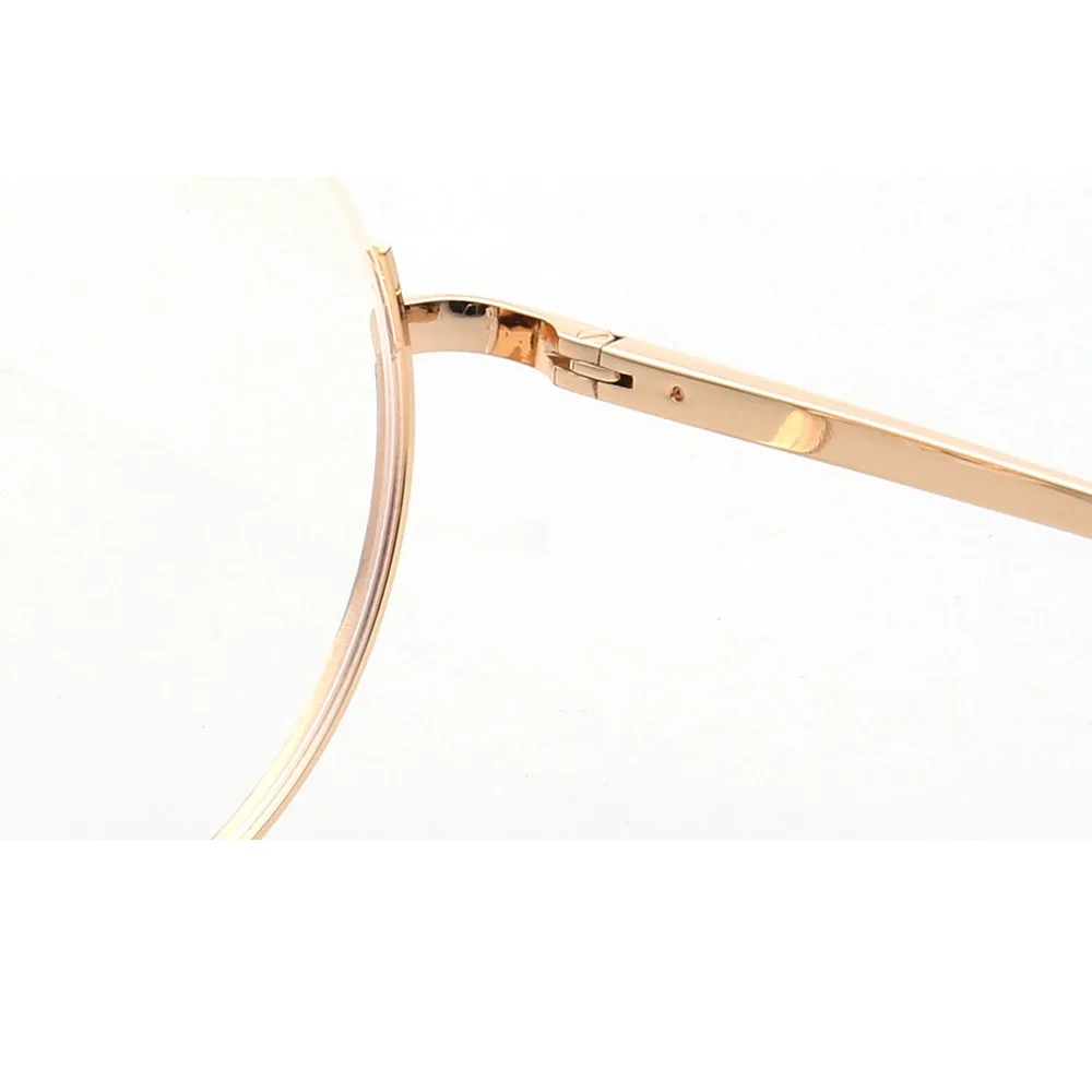 Vintage Half Rim Women Round Glasses Frames for Women Optical Eyeglasses Metal Eyewear Rainbow Prescription Spectacles Oversize