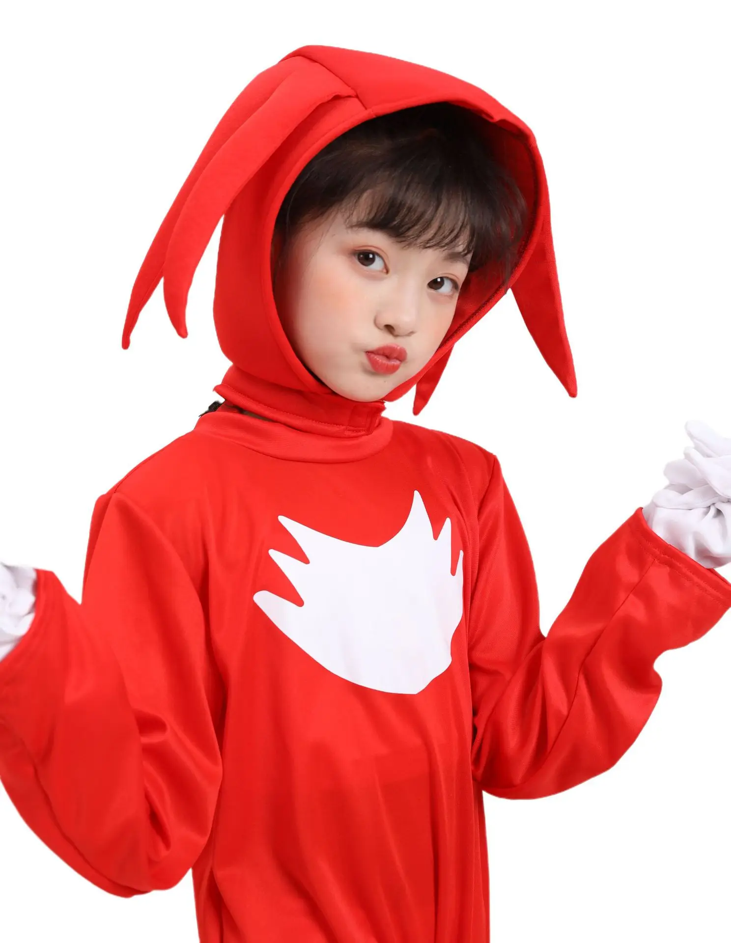 Halloween Costume Boy Hedgehog Red Sonic Children Red Knuckles Jumpsuit New Stage Uniform