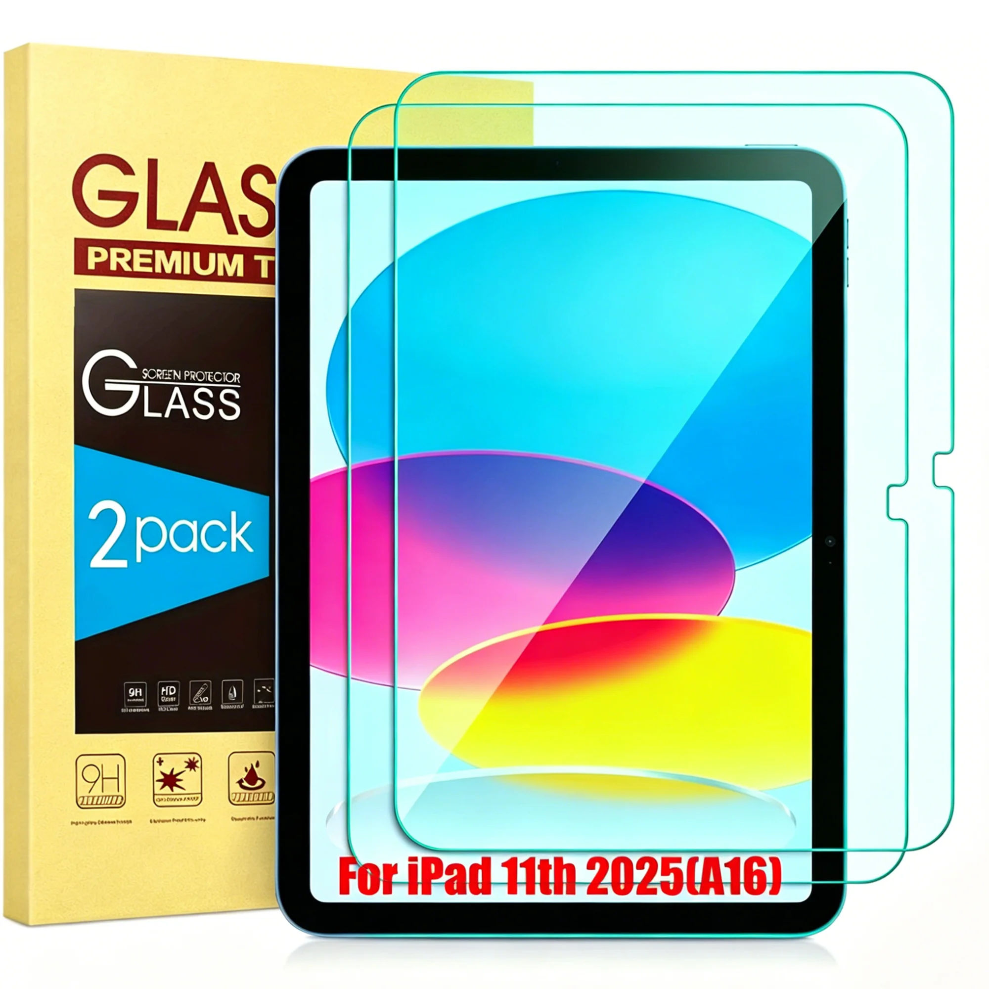2 Stück für IPad 11. Generation, gehärtetes Glas, Displayschutzfolie für IPad 11 Generation A16 2025, 9H-Filmzubehör