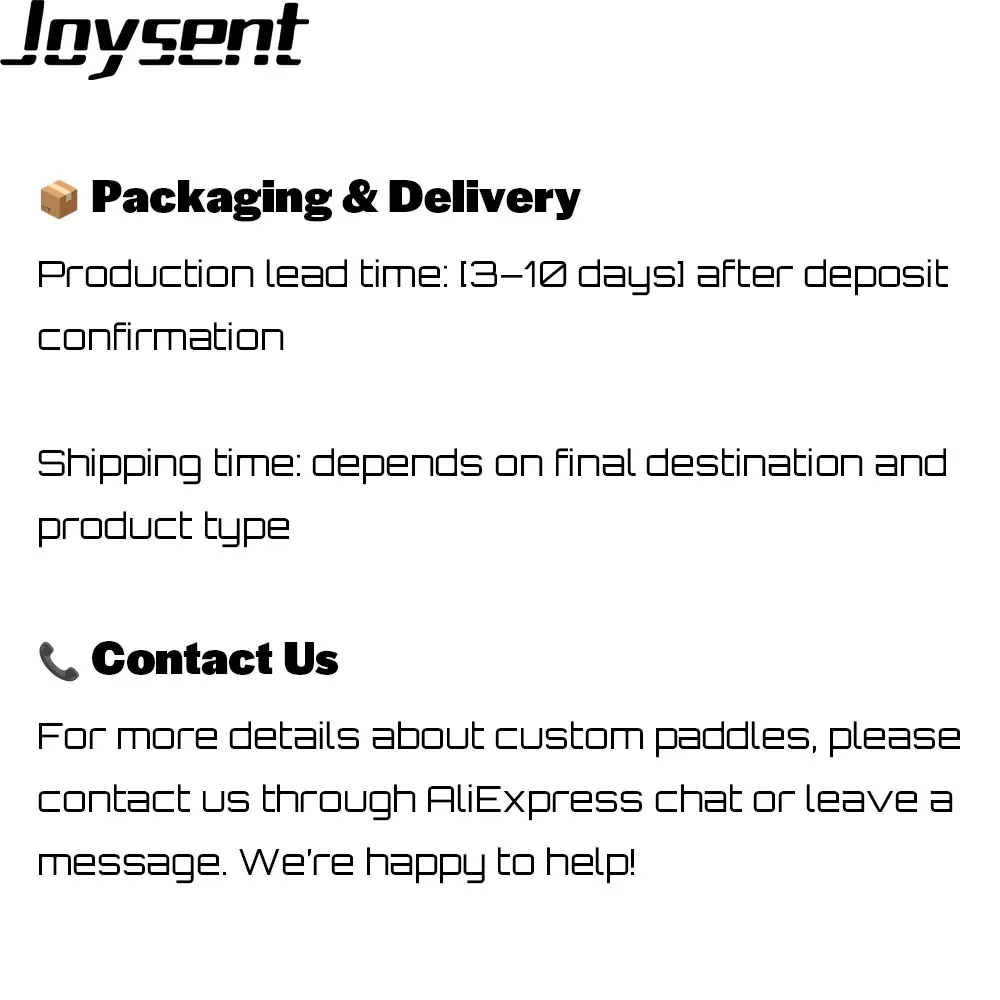 Depósito de paleta de Pickleball personalizado con joysente |   Pago de abajo para el preorden/OEM/Solo diseño personalizado: no precio final